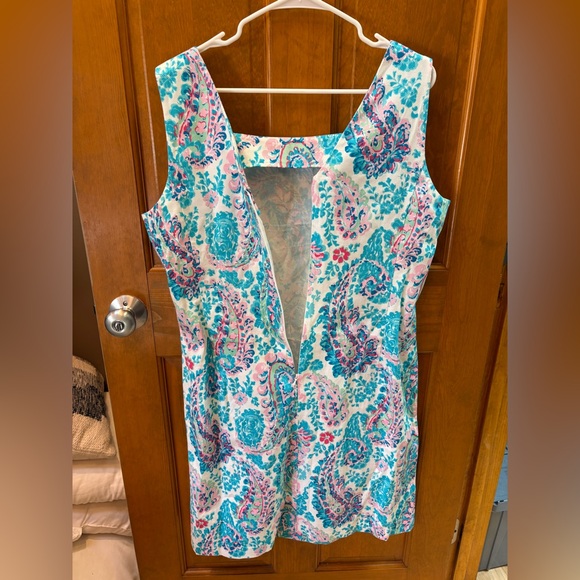 Talbots Women’s Cotton Fresco Paisley Sheath Dress Size 14 - Picture 9 of 10